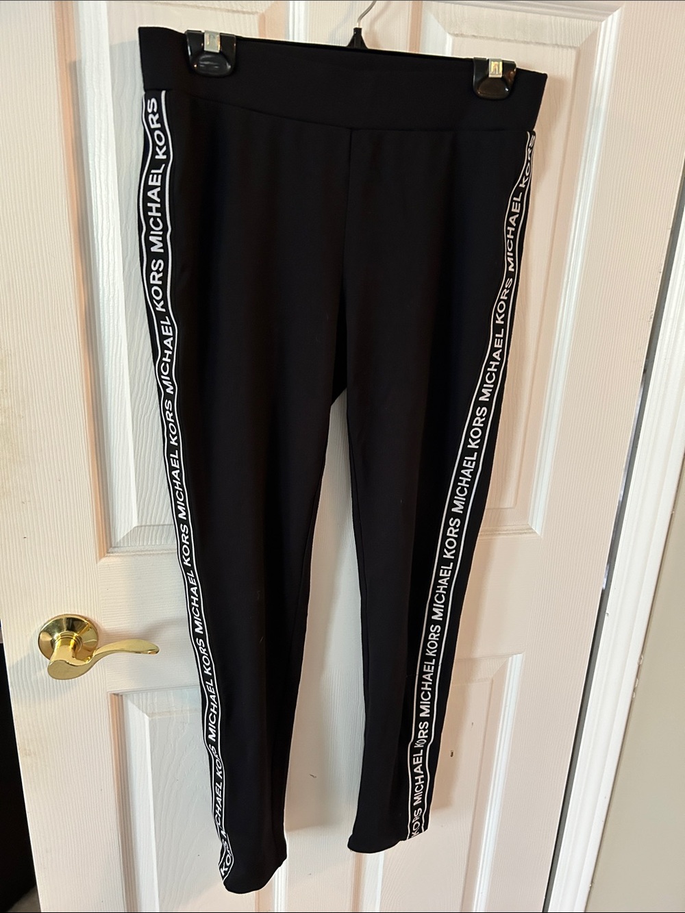 Michael Kors Black Side-Logo Leggings